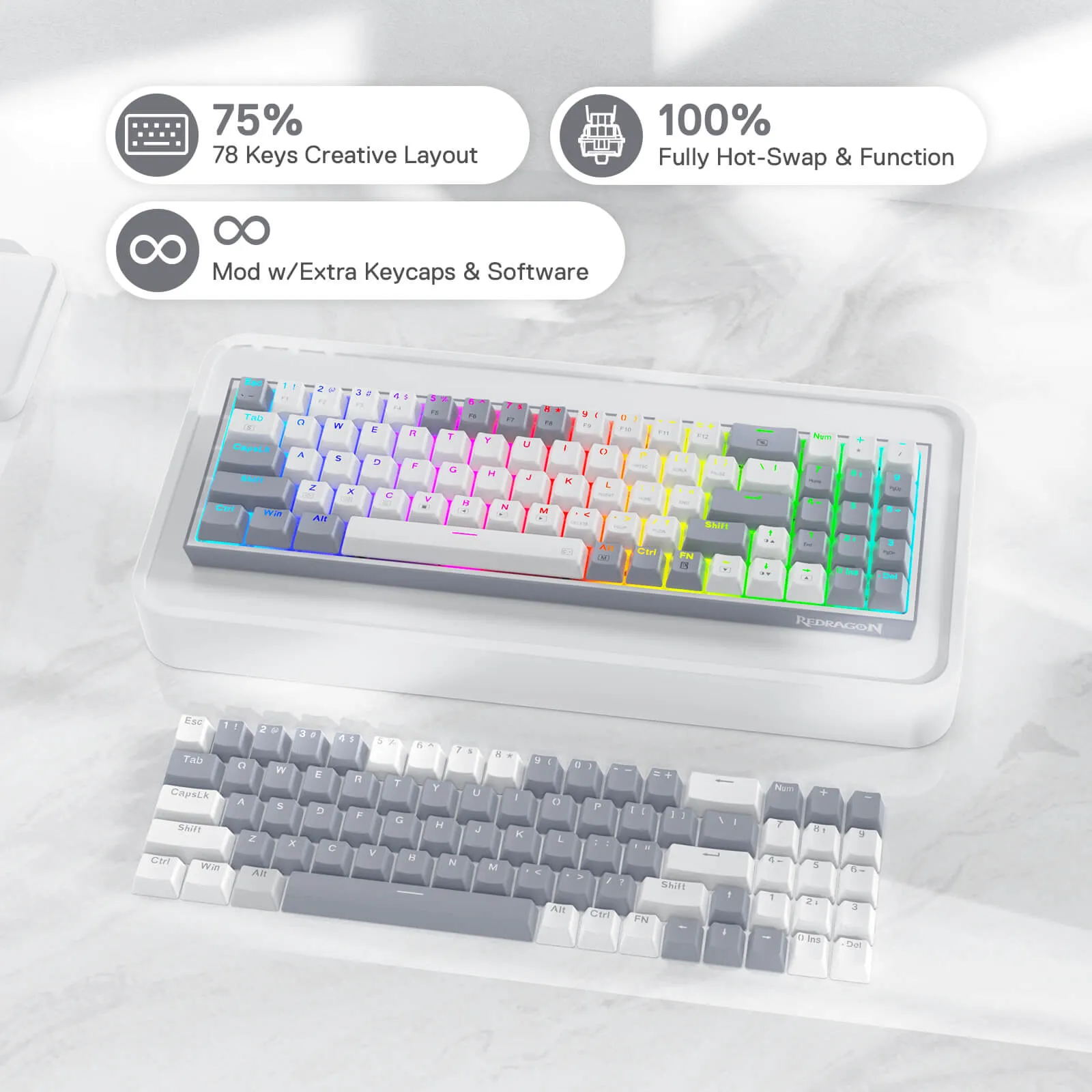 POLLUX K628 75% Wired Keyboard