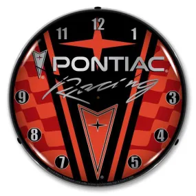 Pontiac Racing Backlit LED Clock