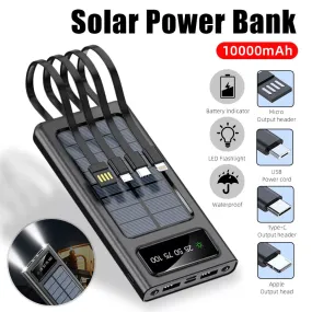 Portable Fast Charging Solar Power Bank 10000mAh - P108