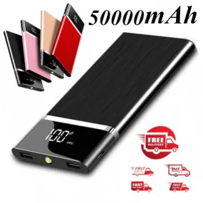 Power Bank 50000mAh Portable External Battery Huge Capacity Charger