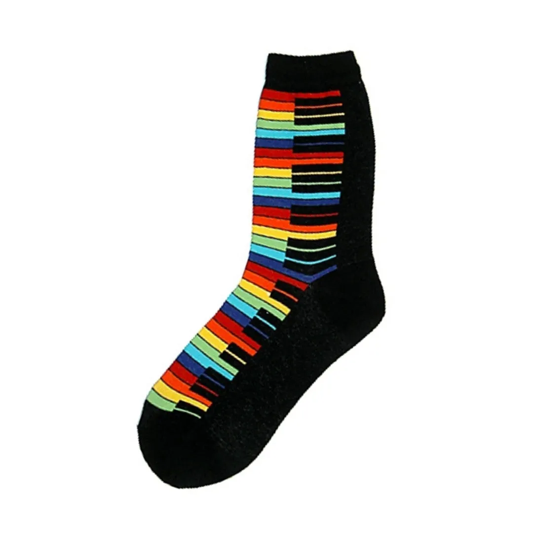 Rainbow Piano Keys Women's Socks