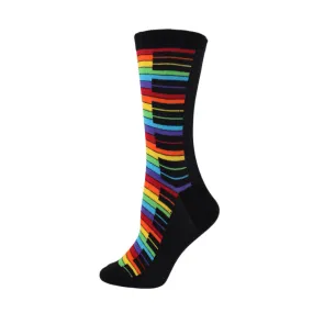 Rainbow Piano Keys Women's Socks