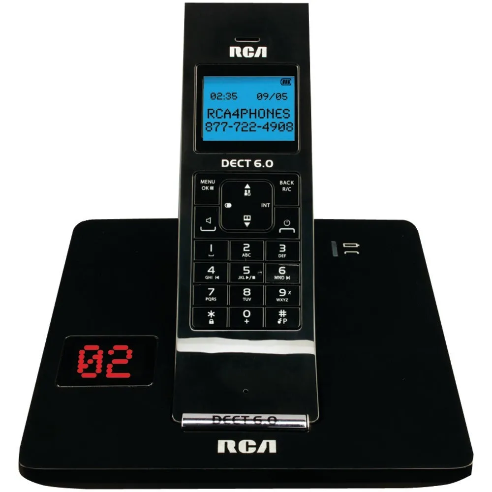 RCA 2132-1BKGA DECT 6.0 Digital Cordless Phone with Caller ID & Digital Answering System (Single-Handset System)