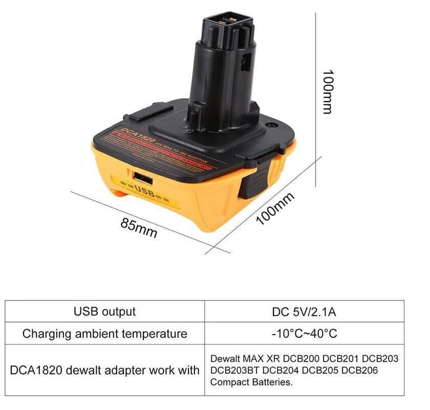 Replacement Dewalt Battery Adapter