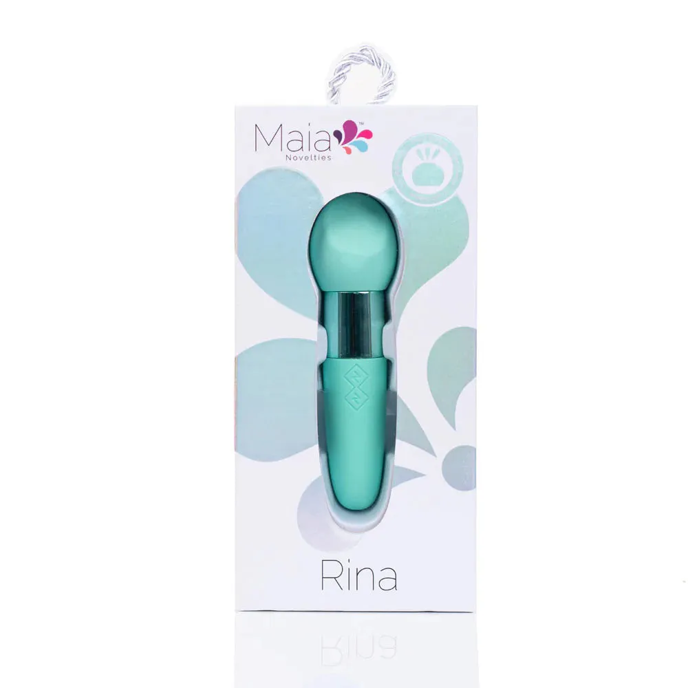 Rina Rechargeable Dual Motor Silicone 15- Function Vibrator - Green