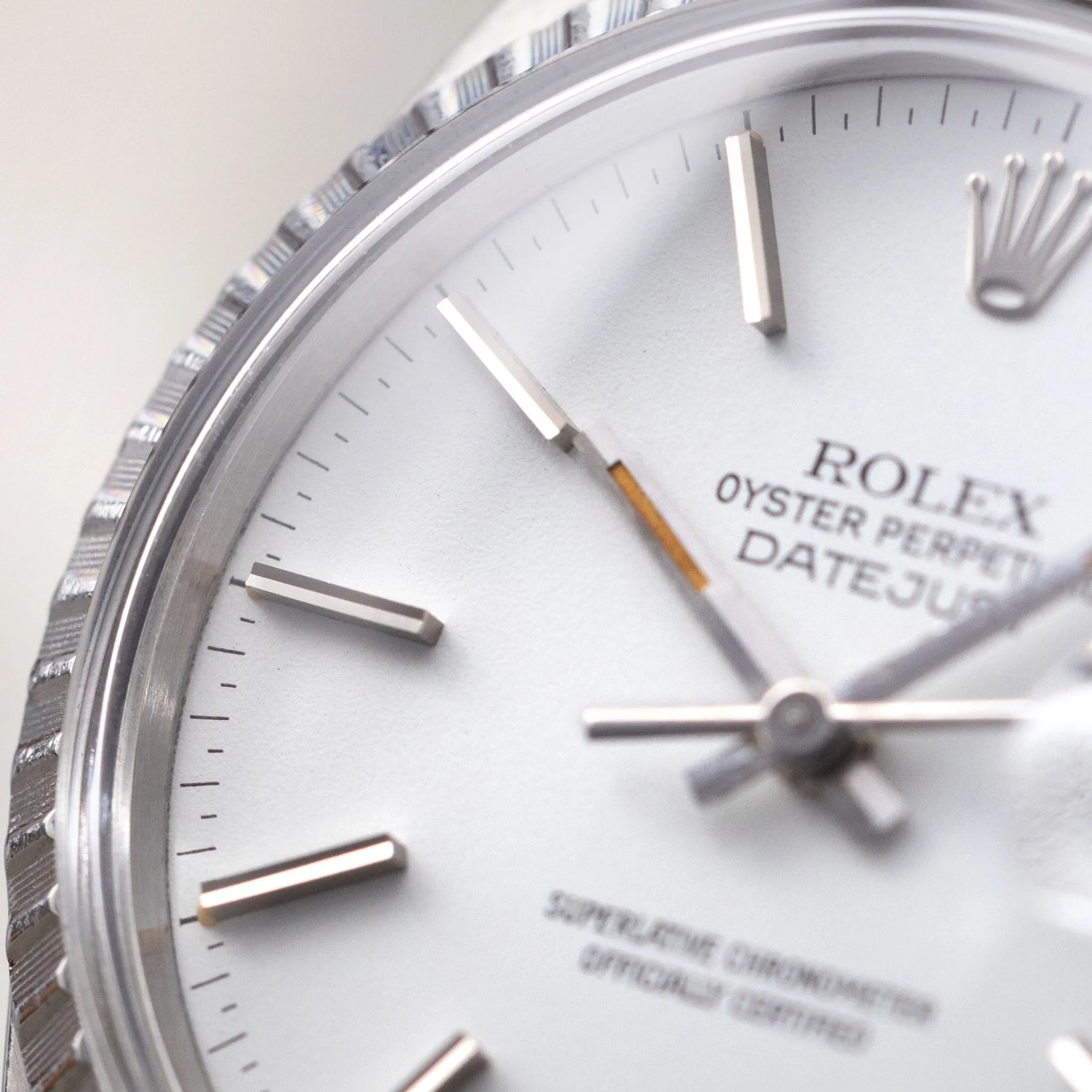 Rolex 16030 Datejust Polar White Dial Pumpkin Patina