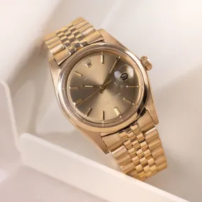 Rolex Datejust Yellow Gold Cappuccino Dial Ref 1600