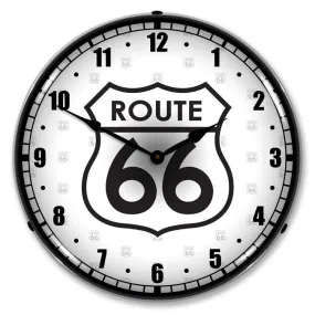 Route 66 Backlit LED Clock