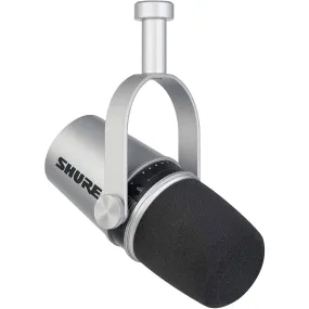 Shure MV7 Podcast Microphone (Silver)