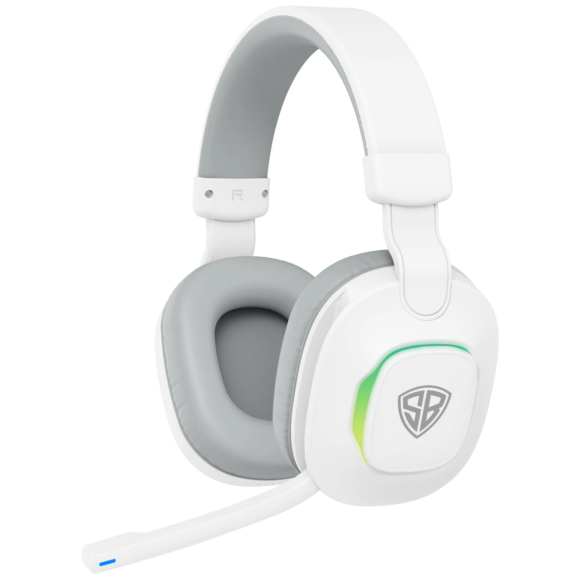 SpinBot Ranger HX300 Wireless Bluetooth Low Latency Gaming Headphones (White)