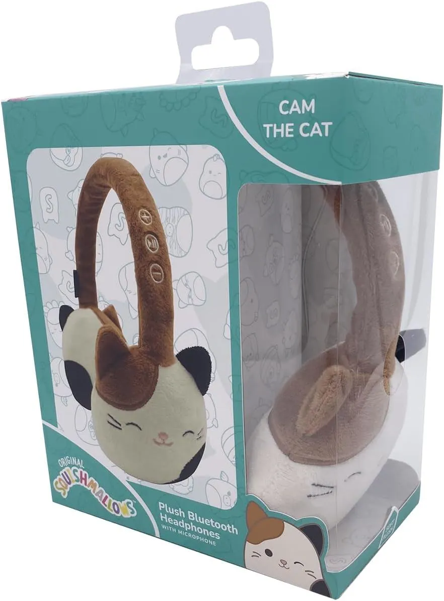 Squishmallows Plush Bluetooth Headphones with Microphone Cam The Cat - HMSQM-BT-CAM