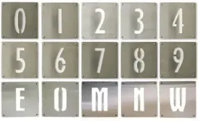 Stainless Steel Numbers and Letters