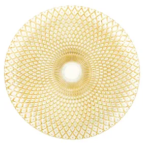 Sun Burst Glass Charger Plate - Gold