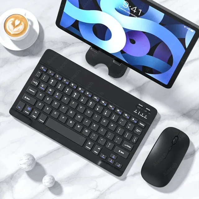 Tablet Wireless Keyboard For iPad Samsung Xiaomi Huawei Teclado Bluetooth-compatible Keyboard and Mouse For iOS Android Windows