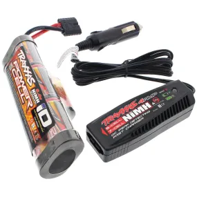 Traxxas 1/10 Stampede 2WD XL-5 8.4v 3000 mAh iD Hump Battery & 4 Amp Charger