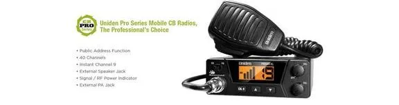 Uniden 40 Channel Compact Mobile CB Radio - PRO505XL