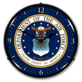 US Air Force Seal Backlit LED Clock