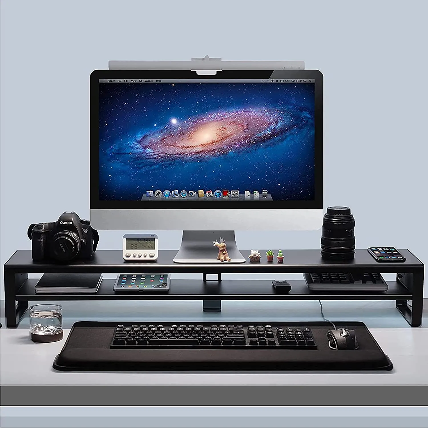 Vaydeer Upgraded 2-Tier Dual Monitor Riser Stand