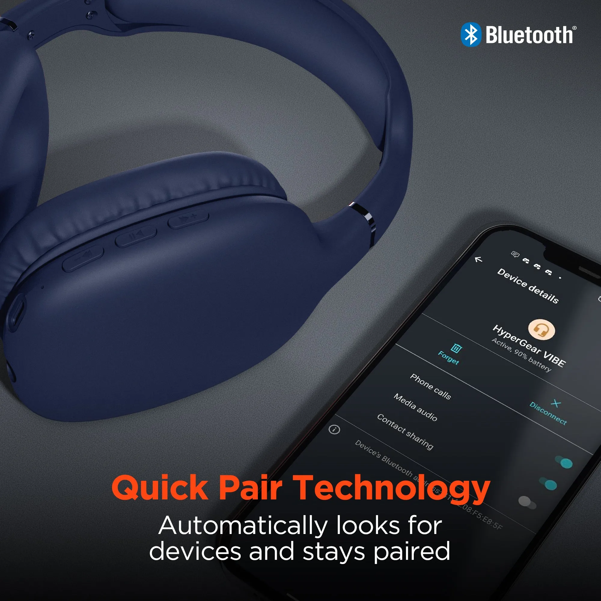 VIBE Wireless Headphones Blue