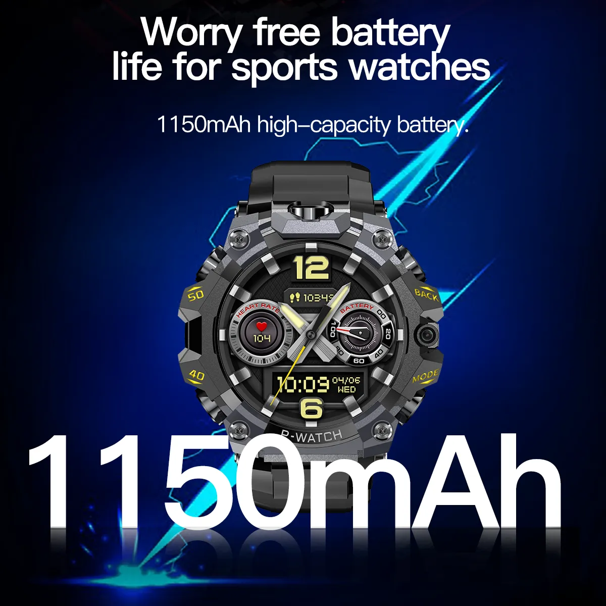 VWAR Watch Series-P Military Smart Watch| 4G LTE Android System| 4GB RAM 64GB ROM| IP68 Waterproof| Dual Camera