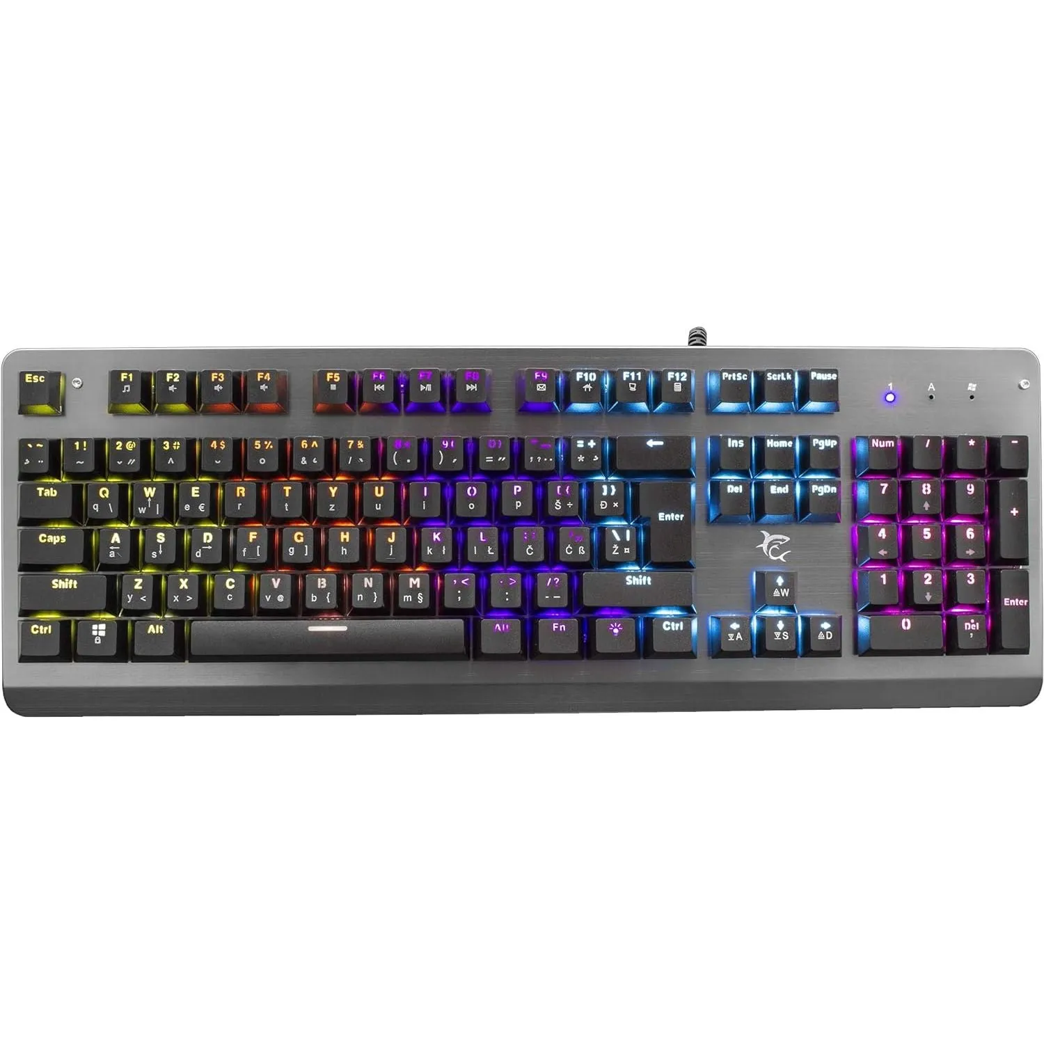 White Shark Metal Mechanical Gaming Keyboard - Grey | LEGIONNAIRE