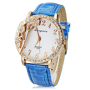 Women's Watch Fashion 3D Flower Pattern Dial