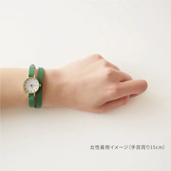 Women's Wristwatch - Verdigris Color, Japanese handmade wrist watch