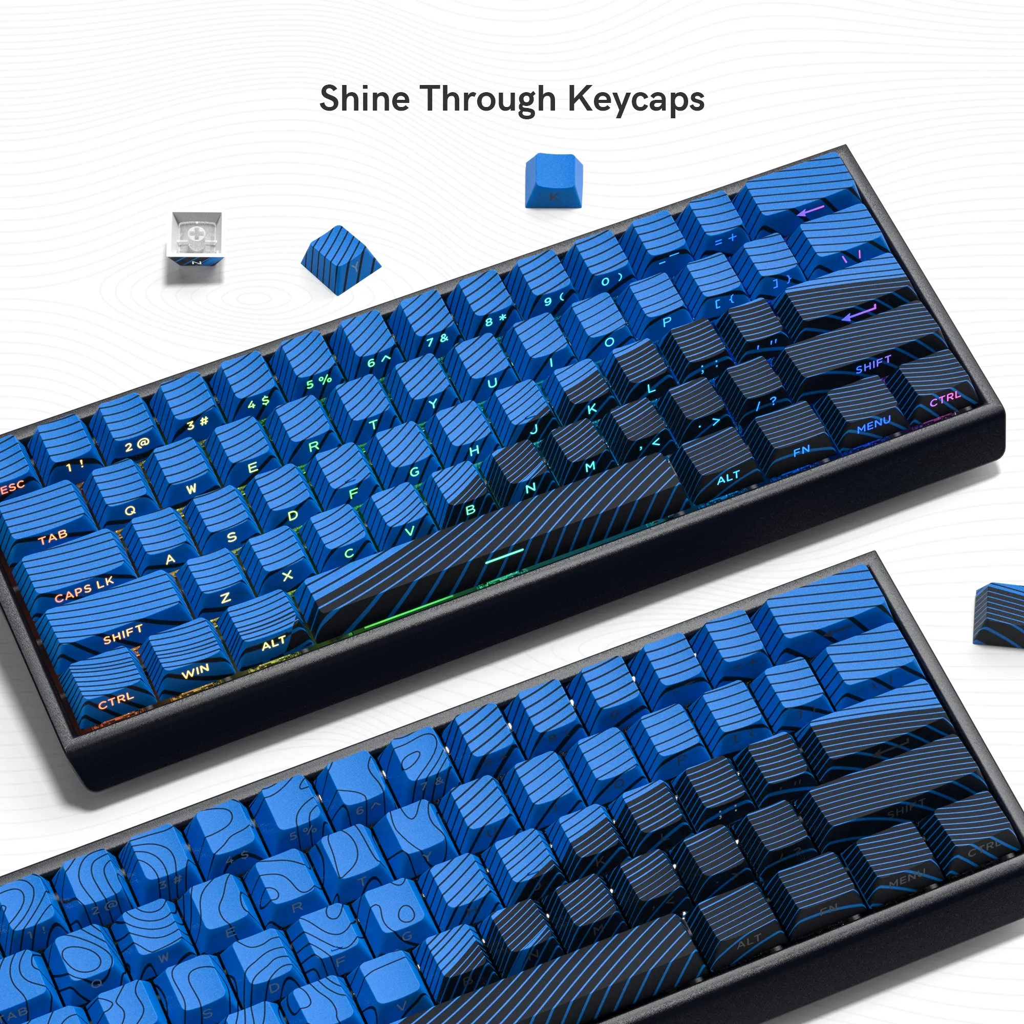 Womier Flow Cherry Profile Side-Printed Dye-Sub PBT Keycap Set (135-Key)