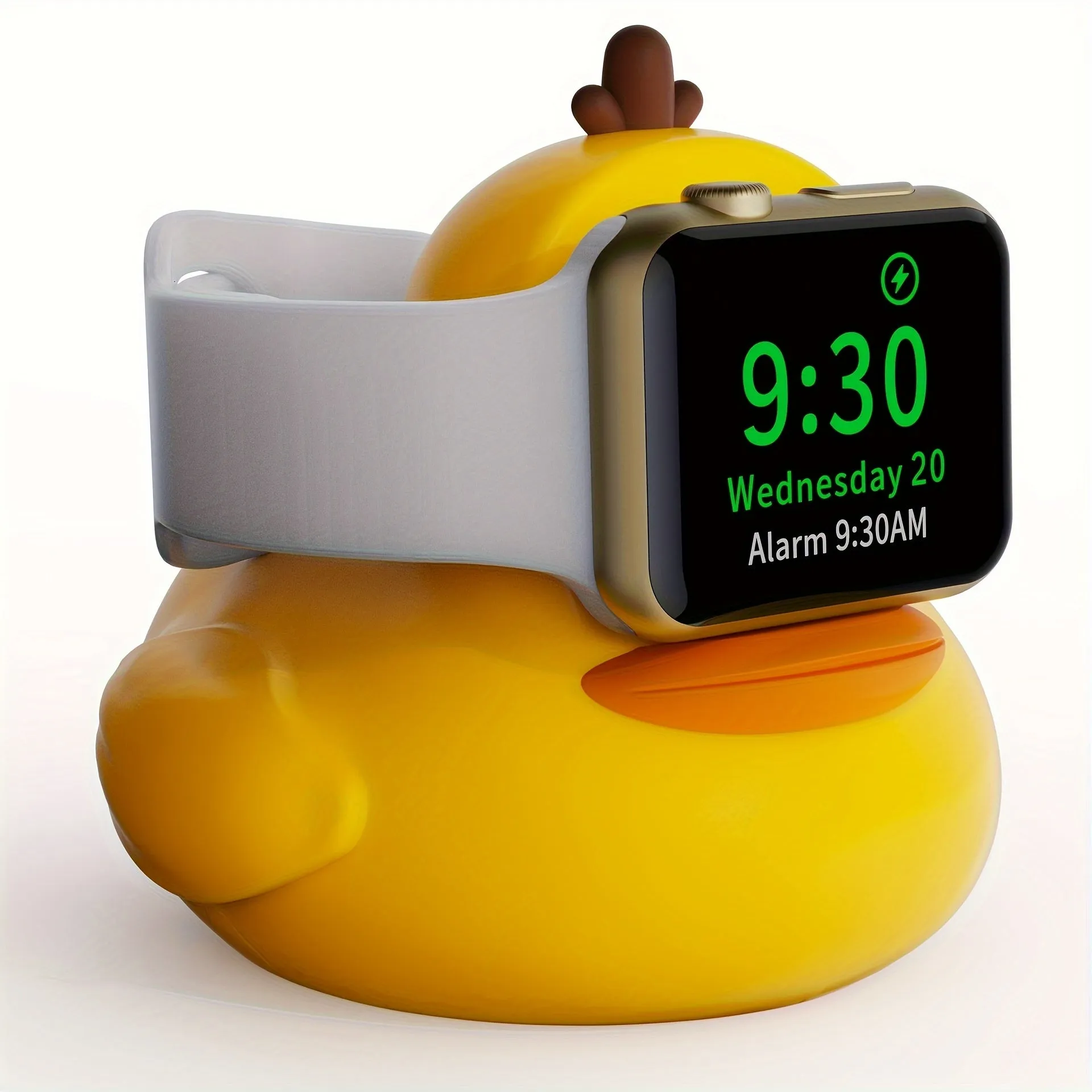 Yellow Duck Creative Desktop Charging Stand, Durable Silicone Watch Charger Stand - Compatible With All Series Nightstand Modes