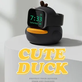 Yellow Duck Creative Desktop Charging Stand, Durable Silicone Watch Charger Stand - Compatible With All Series Nightstand Modes