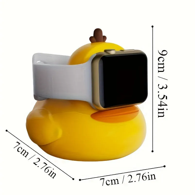 Yellow Duck Creative Desktop Charging Stand, Durable Silicone Watch Charger Stand - Compatible With All Series Nightstand Modes