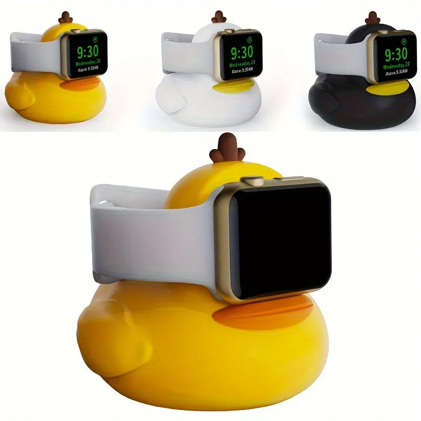 Yellow Duck Creative Desktop Charging Stand, Durable Silicone Watch Charger Stand - Compatible With All Series Nightstand Modes