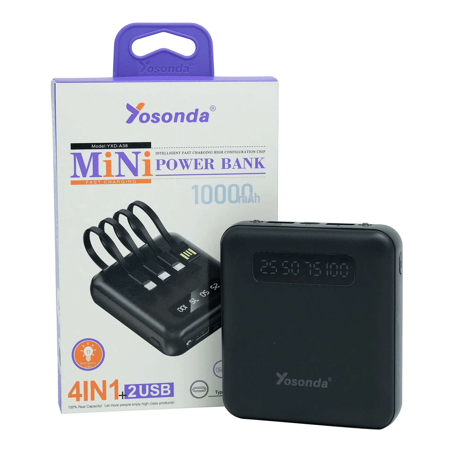 Yosonda 10000mAh 4 in 1 Fast Charging Power Bank 2.1A YXD-A38