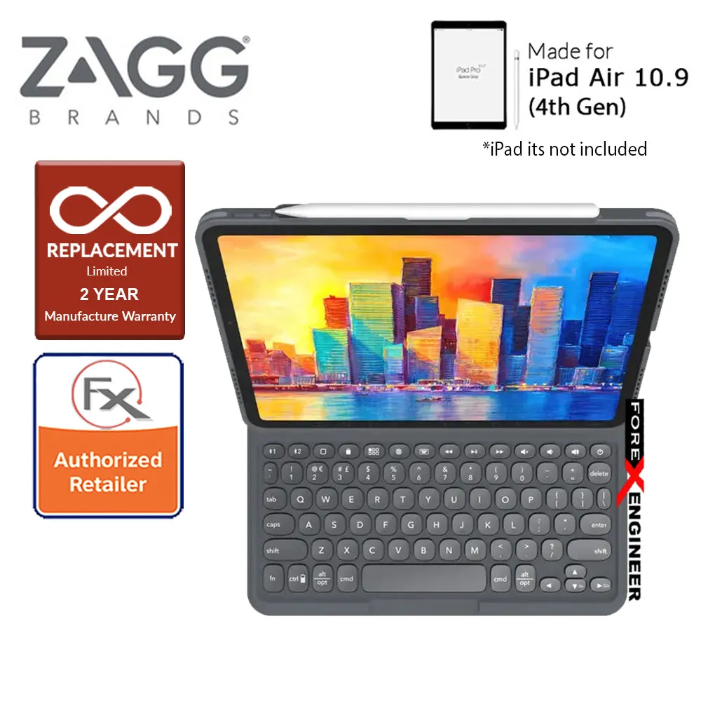 ZAGG Pro Keys for iPad Air 10.9" - 10.9 inch (4th Gen) - Wireless Keyboard and Detachable Case - Black-Gray ( Barcode: 840056108219 )